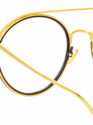 Corey Oval Optical Frame In Yellow Gold