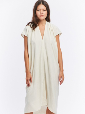 Everyday Dress, Silk Noil In Natural Final Sale