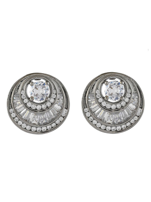 Floral Cubic Zirconia Diamond Earrings