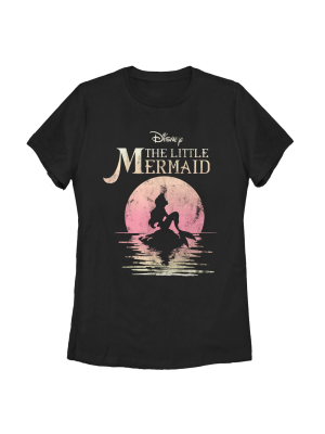 Women's The Little Mermaid Ariel Sunset T-shirt