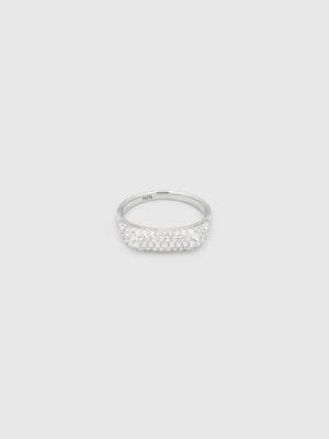 Knut Ring Crystal, Silver