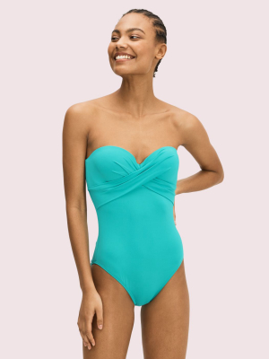 Palm Beach Molded-cup Bandeau One-piece