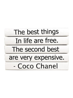 "the Best Things" Coco Chanel Quote Book Set