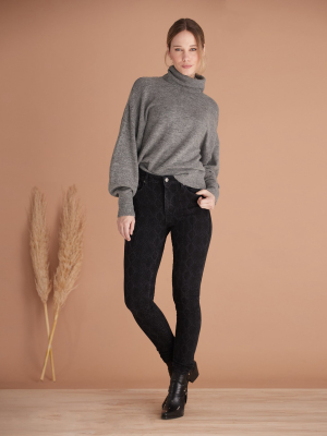 Rachel Skinny Jeans / Black Snakeskin