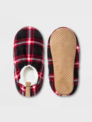 Men's Plaid Polar Fleece Slipper Socks