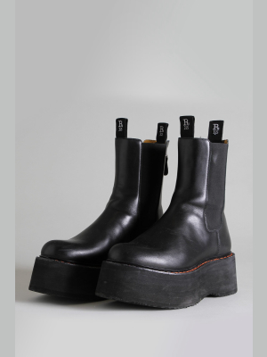 Double Stack Chelsea Boot - Black