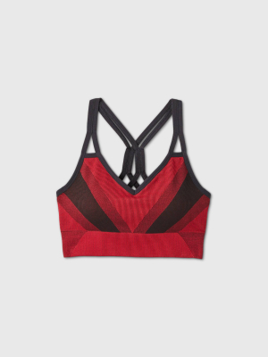 Women's Medium Support Seamless Ribbed Sports Bra - All In Motion™