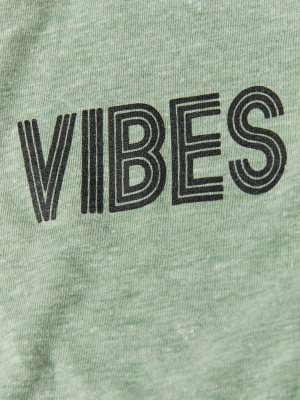 Boy's Long Sleeve Vibes Graphic Tee