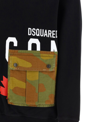 Dsquared2 Camouflage Patch Pocket Sweatshirt