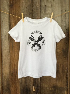 Bandit Kid "cross Arrows" Tee White/blk