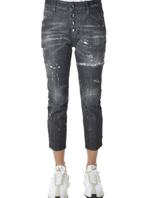 Dsquared2 Distressed Straight-leg Jeans