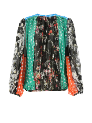 Dolce & Gabbana Patchwork Long-sleeved Blouse