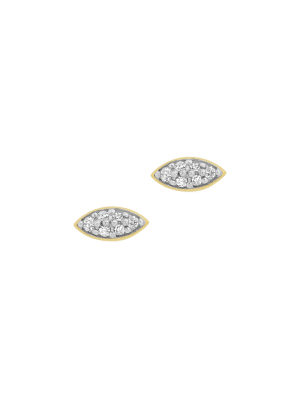 Diamond Evil Eye Studs