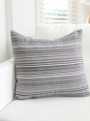 Striped Aztec Accent Pillow Case - Grey - 20x20 (final Sale)
