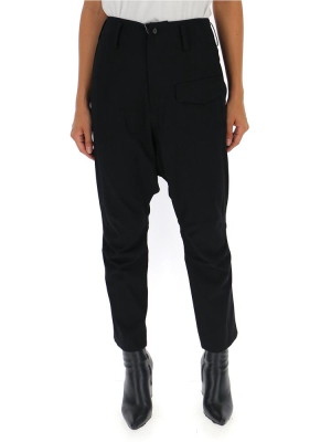 Yohji Yamamoto Dropped Crotch High Waist Trousers