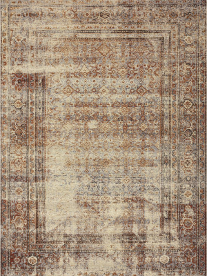 Sebastian Rug In Natural / Brick By Loloi