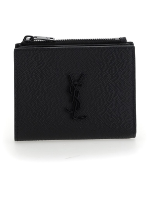 Saint Laurent Monogram Zipped Card Case