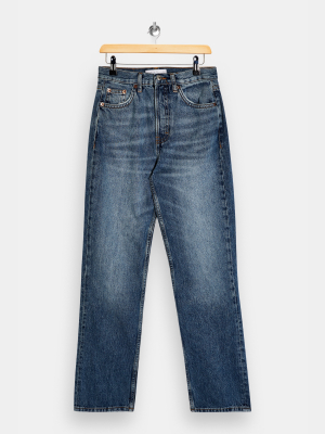 Mid Blue Straight Jeans