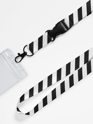 Tape Black White Lanyard