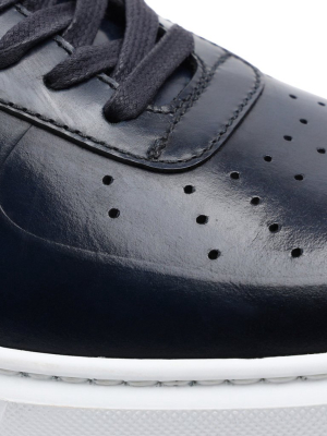 Falcone Leather Sport Lace-up Sneaker - Navy