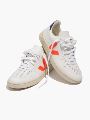 Veja™ Leather V-10 Sneakers In Neon