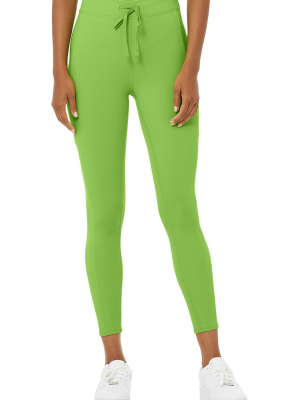 7/8 High-waist Checkpoint Legging - Green Apple