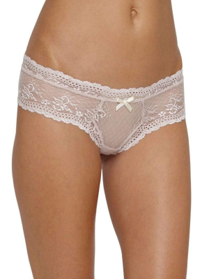 Eberjey Colette Classic Lace Boythong Pink Clay