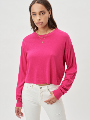 Jersey Ls Cropped Tee / Flare