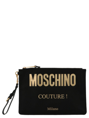 Moschino Couture Logo Clutch Bag