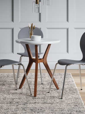 28" Emmond Mid-century Modern Round Bistro Table White - Project 62™