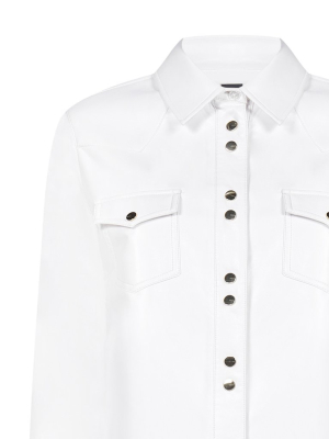 Pinko Leather Look Button-up Shirt