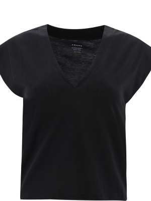 Frame Le High Rise V-neck T-shirt