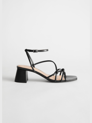 Strappy Leather Heeled Sandals