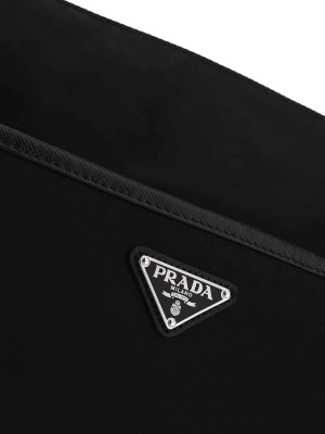 Prada Logo Plaque Messenger Bag