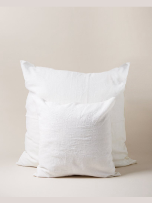 Washed Linen Pillow - White