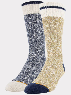 Signature Gold By Goldtoe Men's Lodge Crew Socks 2pk - 6-12.5