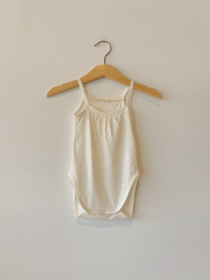 Pointelle Tank Onesie - Tane Organics