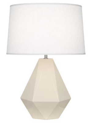 Delta Table Lamp (multiple Colors) With Oyster Linen Shade