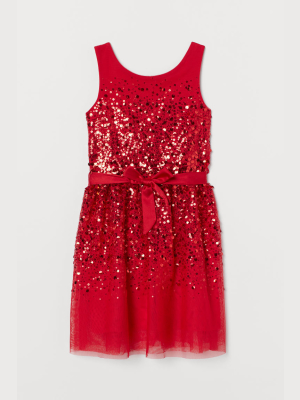 Sequined Tulle Dress