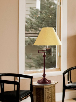 29.5" 3-way Metal Swing Arm Table Lamp Rust - Cal Lighting