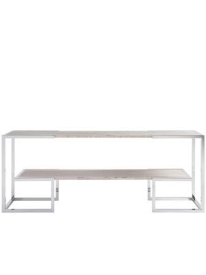 Alchemy Living Crispe Console - Silver