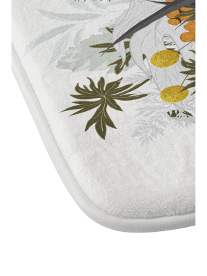 Iveta Abolina Ruby Autumn Memory Foam Bath Mat White - Deny Designs