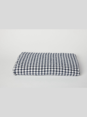 Anthracite Gingham 63 X 118 Tablecloth