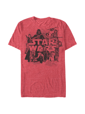 Men's Star Wars Retro Favorites Collage T-shirt