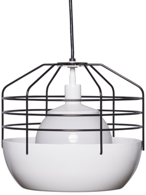 Bluff City Pendant 14" - Black & White By Roll & Hill