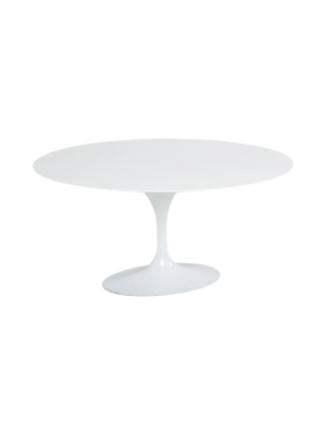 Quartz Pedestal Dining Table - Oval