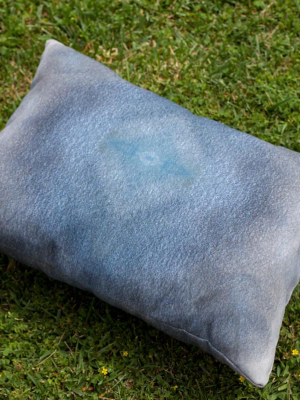 Blue Eye Outdoor Throw Pillow