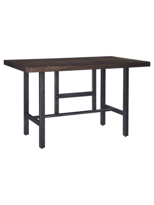 Kavara Rectangular Dining Room Counter Table - Wood/medium Brown - Signature Design By Ashley