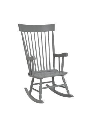 Gift Mark Modern Wooden Rocking Chair - Gray