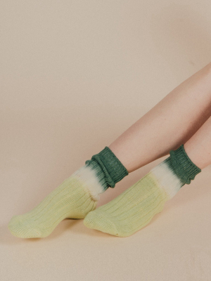 Green Dip Dye Socks